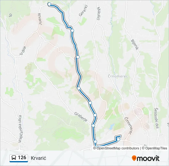 126 Bus Line Map