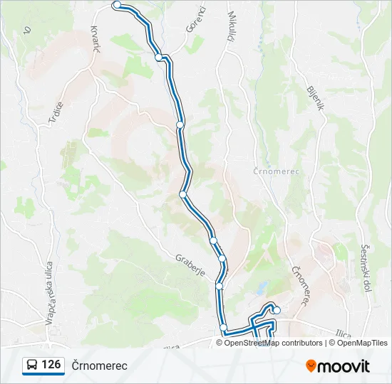 126 Bus Line Map
