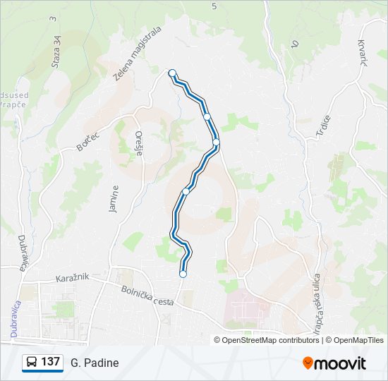 137 autobus karta linije