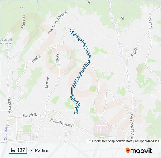137 Bus Line Map