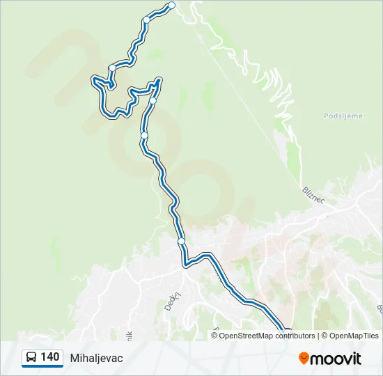 140 Bus Line Map