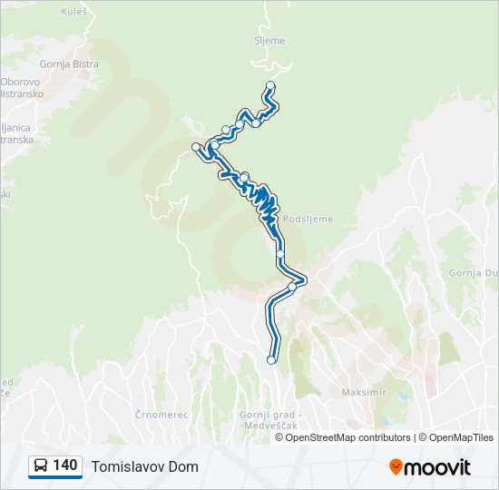 140 autobus karta linije