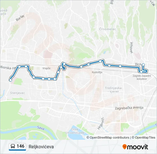 146 Bus Line Map