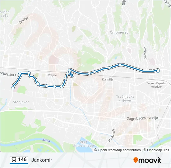 146 Bus Line Map