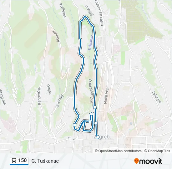 150 Bus Line Map