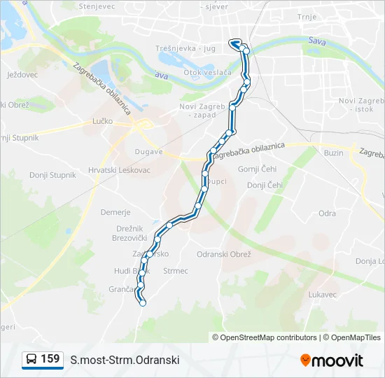 159 Bus Line Map