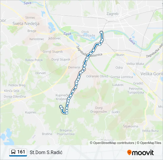 161 Bus Line Map