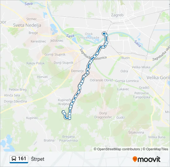 161 Bus Line Map