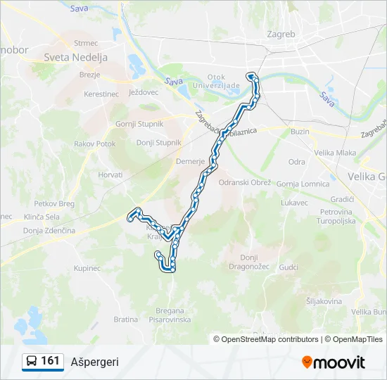 161 Bus Line Map