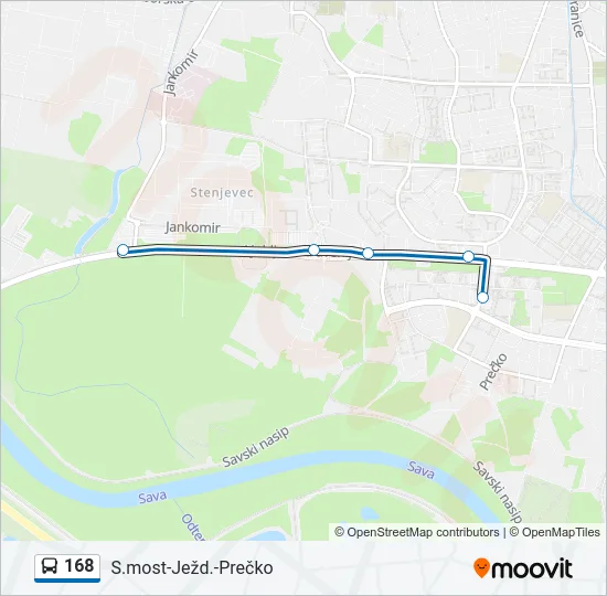 168 Bus Line Map