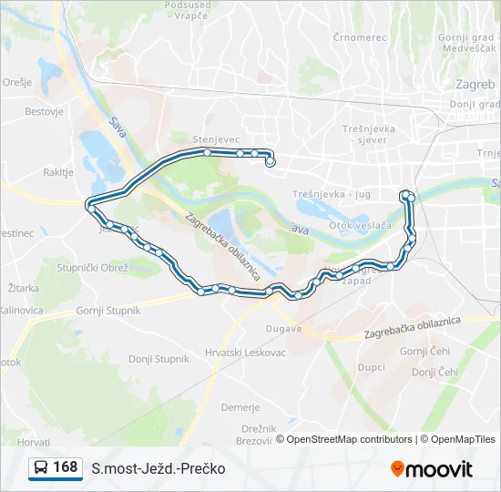168 Bus Line Map