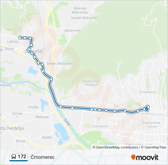 172 Bus Line Map