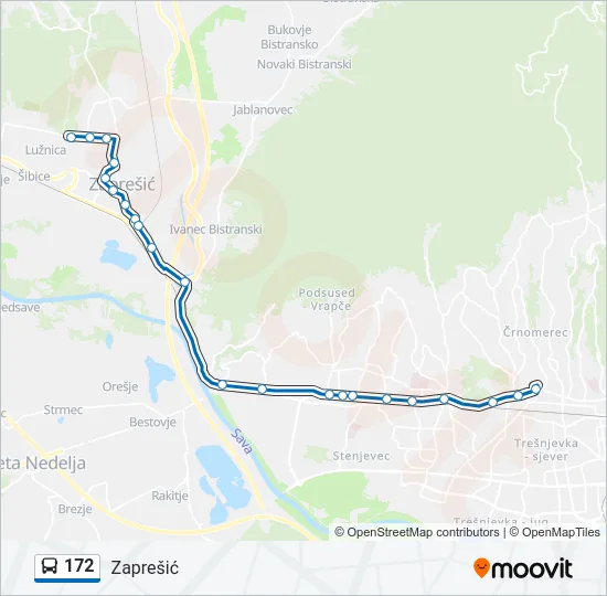 172 Bus Line Map