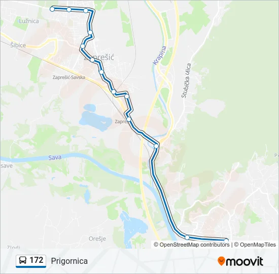 172 Bus Line Map