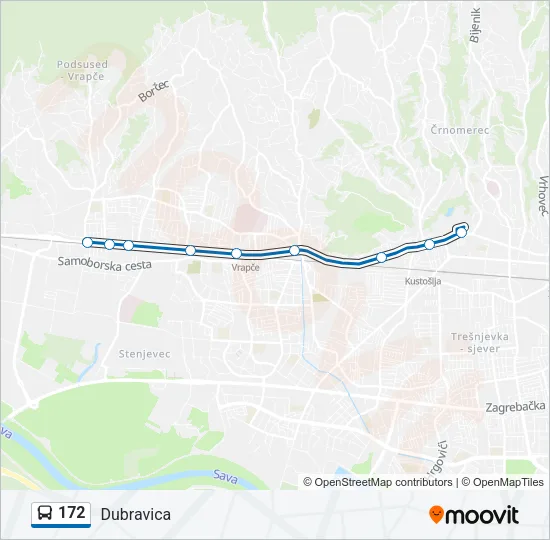 172 Bus Line Map