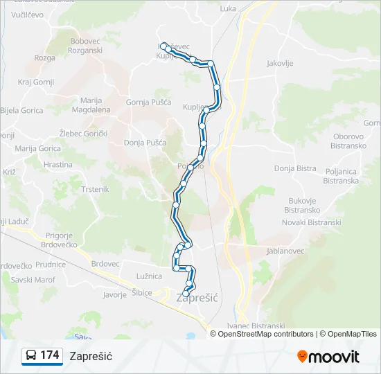 174 Bus Line Map