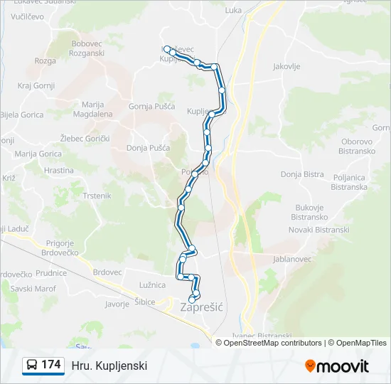 174 Bus Line Map