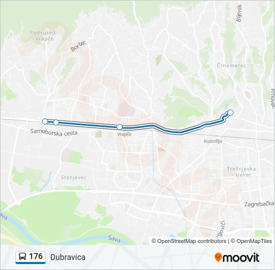 176 Bus Line Map