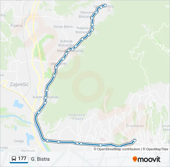 177 Bus Line Map