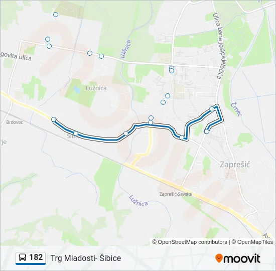 182 Bus Line Map