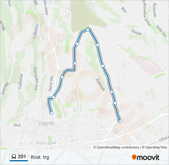 201 Bus Line Map