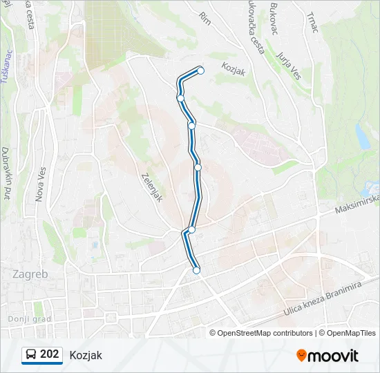 202 Bus Line Map