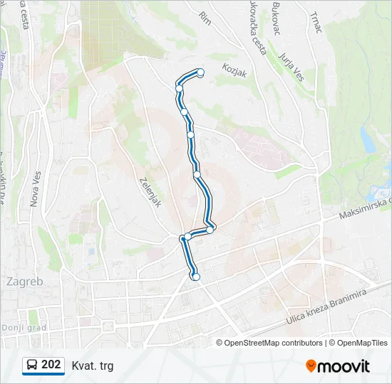 202 Bus Line Map