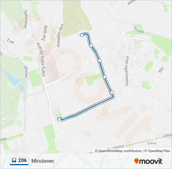 206 Bus Line Map