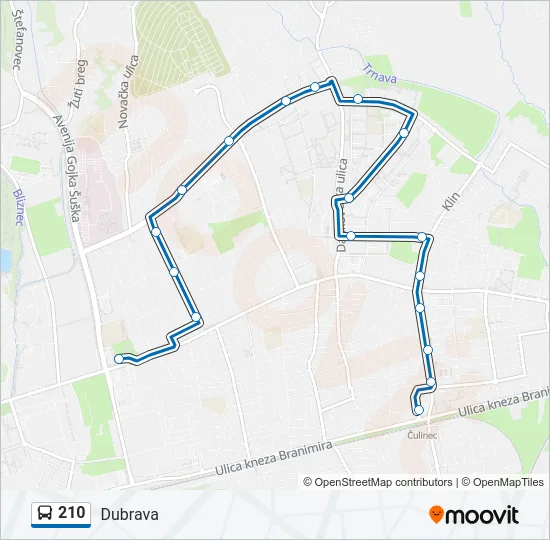210 Bus Line Map