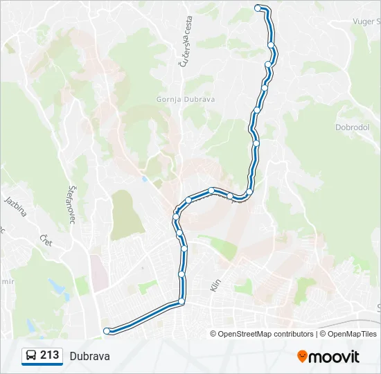 213 Bus Line Map