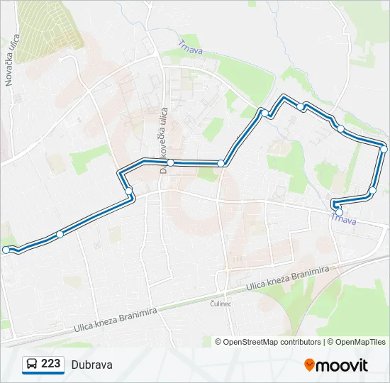 223 Bus Line Map