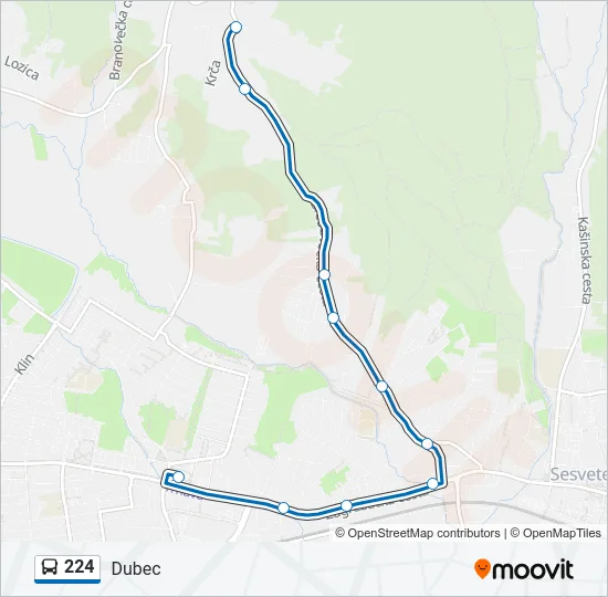224 Bus Line Map