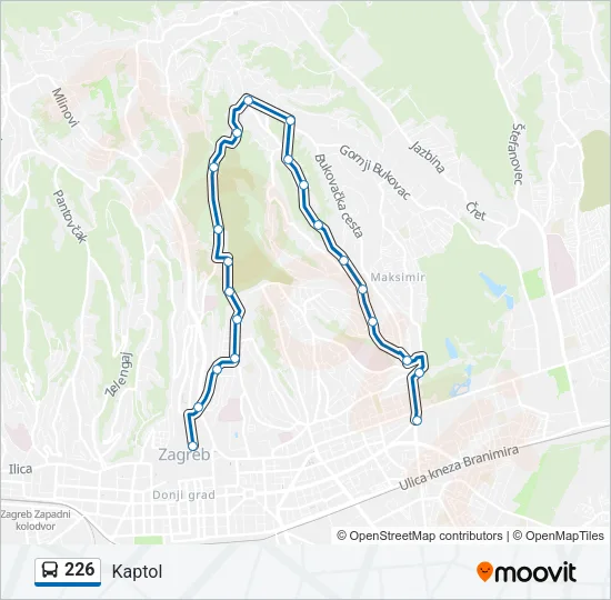 226 Bus Line Map