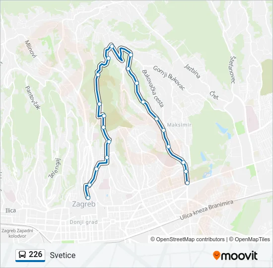 226 Bus Line Map
