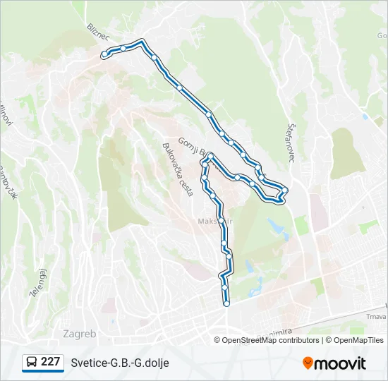 227 Bus Line Map