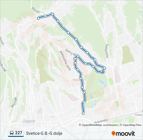 227 Bus Line Map