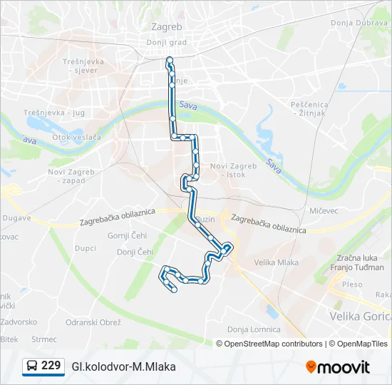 229 Bus Line Map