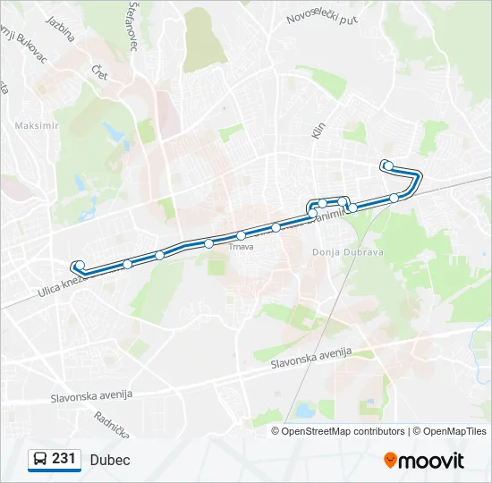 231 Bus Line Map