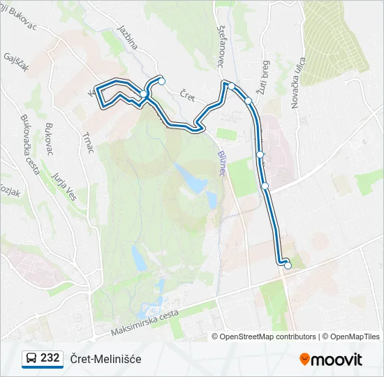 232 Bus Line Map