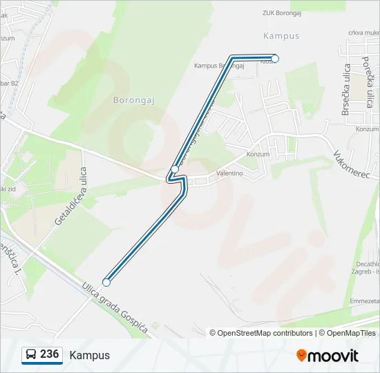 236 Bus Line Map