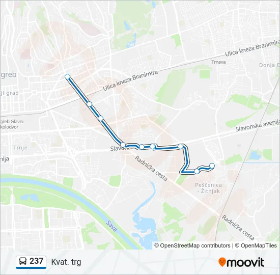 237 Bus Line Map