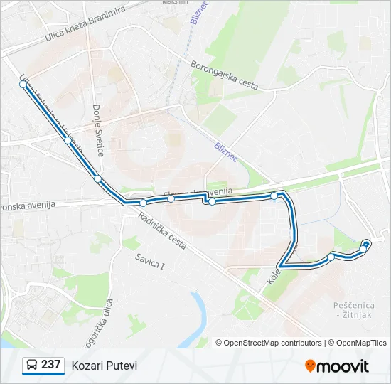 237 Bus Line Map