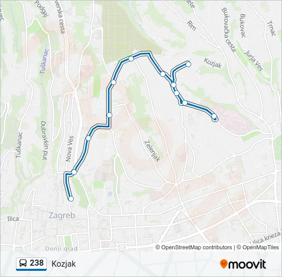 238 Bus Line Map