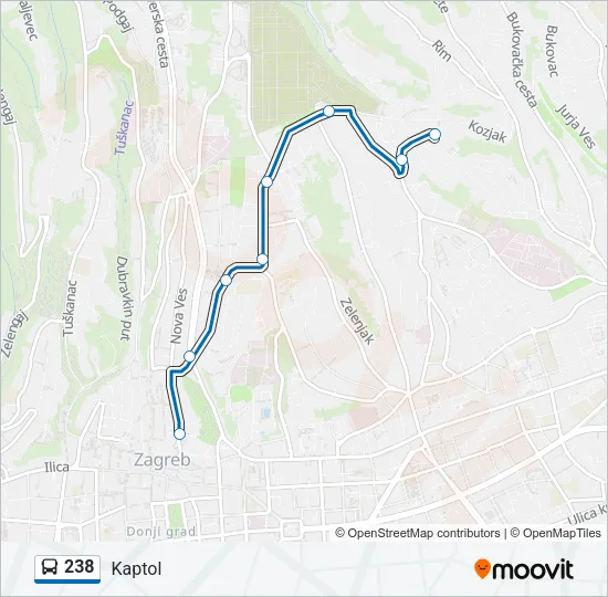 238 Bus Line Map