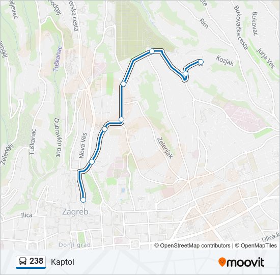 238 Route: Schedules, Stops & Maps - Kaptol (Updated)