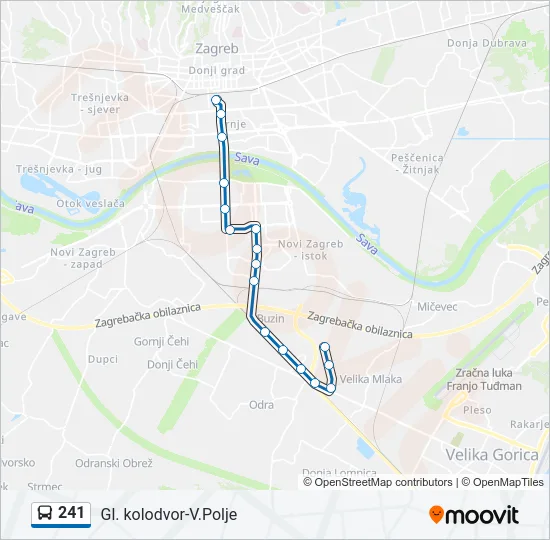 241 Bus Line Map