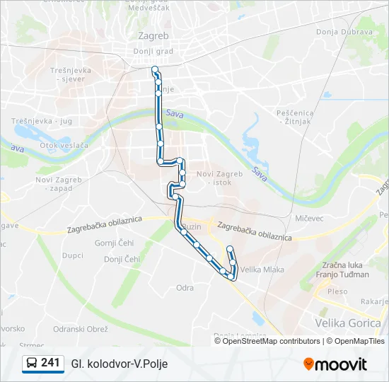 241 Bus Line Map