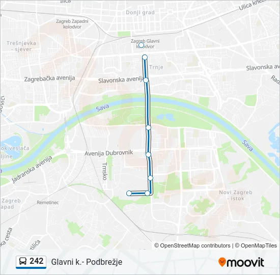 242 Bus Line Map