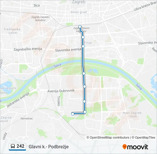 242 Bus Line Map