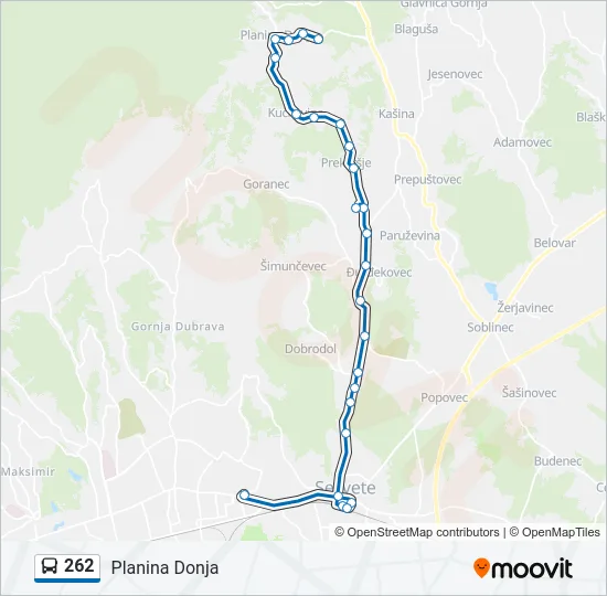 262 Bus Line Map